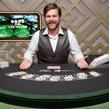 Permainan blackjack live Push Gaming di cengli88 dengan dealer, kartu, dan papan taruhan interaktif di layar ponsel